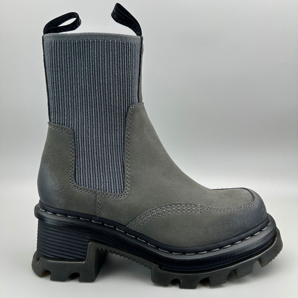 Dr. Martens Gray Chunky Chelsea Combat Boot